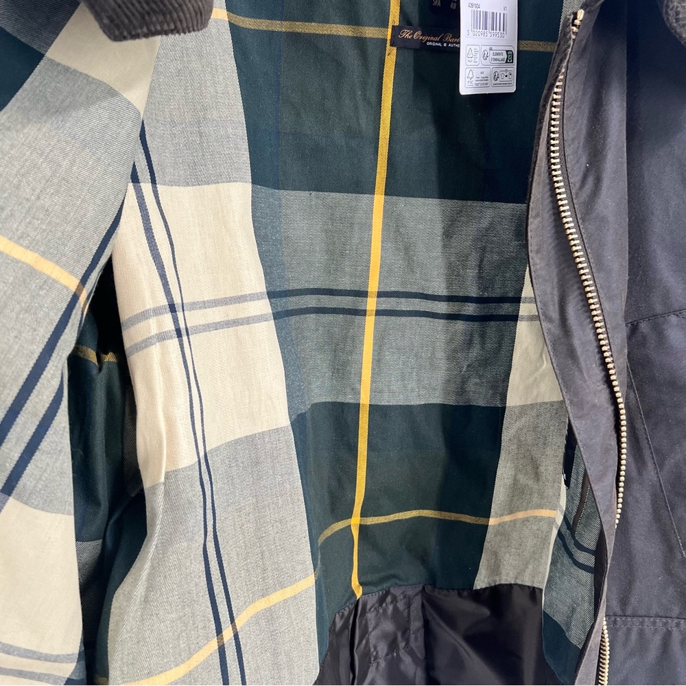 Barbour Olive Green Waxed Utility Jacket - Picture 7 of 10